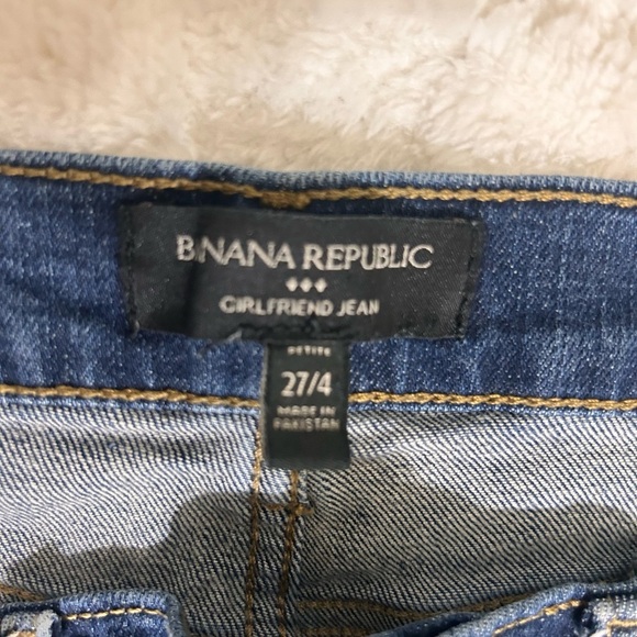 Banana Republic Blue Girlfriend Jeans Size:4 - Picture 2 of 6